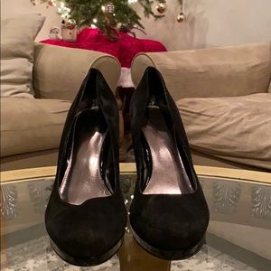 Alfani black suede heels, lightly used